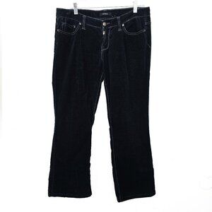 Vintage Y2K Express Black Corduroy Low Waist Bootcut Pants Women Size 12 Hong Ko